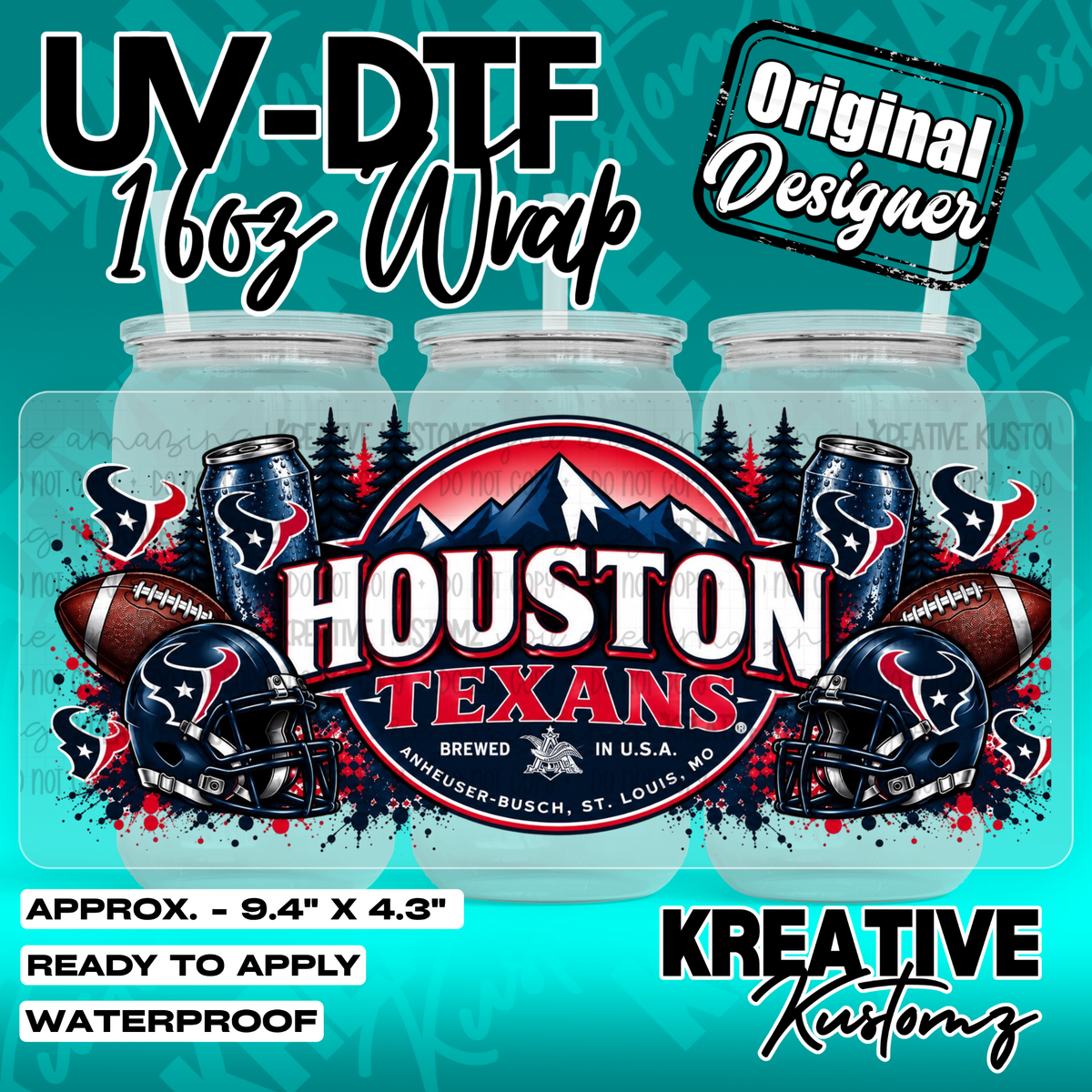 7356 | UV DTF Cup Wrap for 16oz Libbey Glass