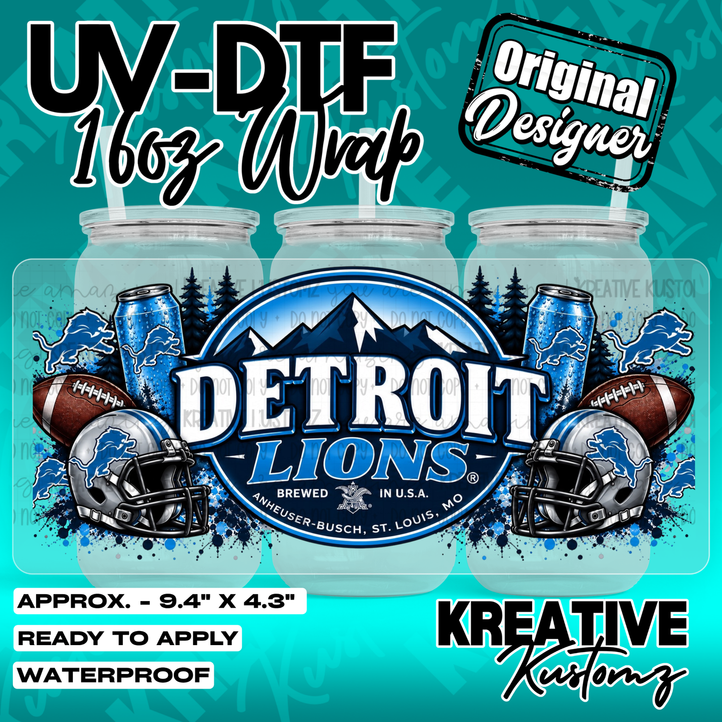 7358 | UV DTF Cup Wrap for 16oz Libbey Glass