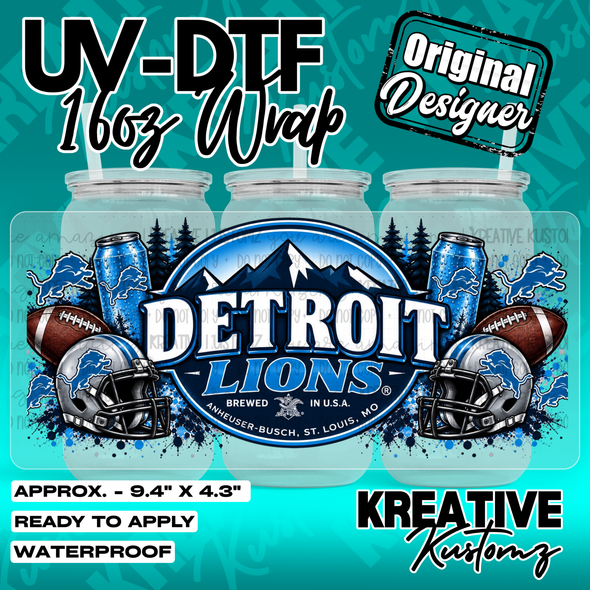 7358 | UV DTF Cup Wrap for 16oz Libbey Glass