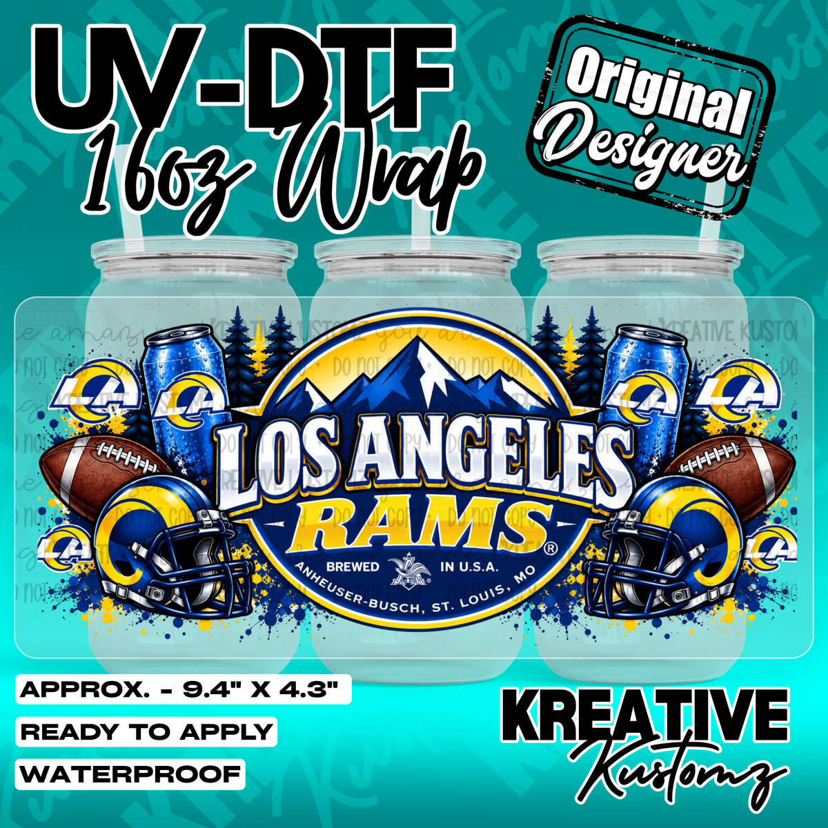 7360 | UV DTF Cup Wrap for 16oz Libbey Glass