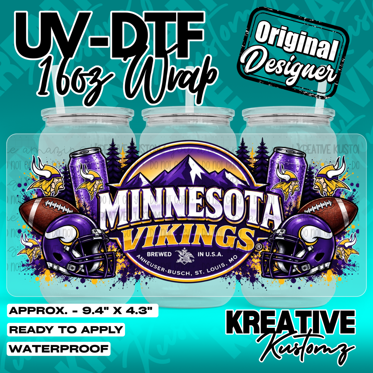 7362 | UV DTF Cup Wrap for 16oz Libbey Glass
