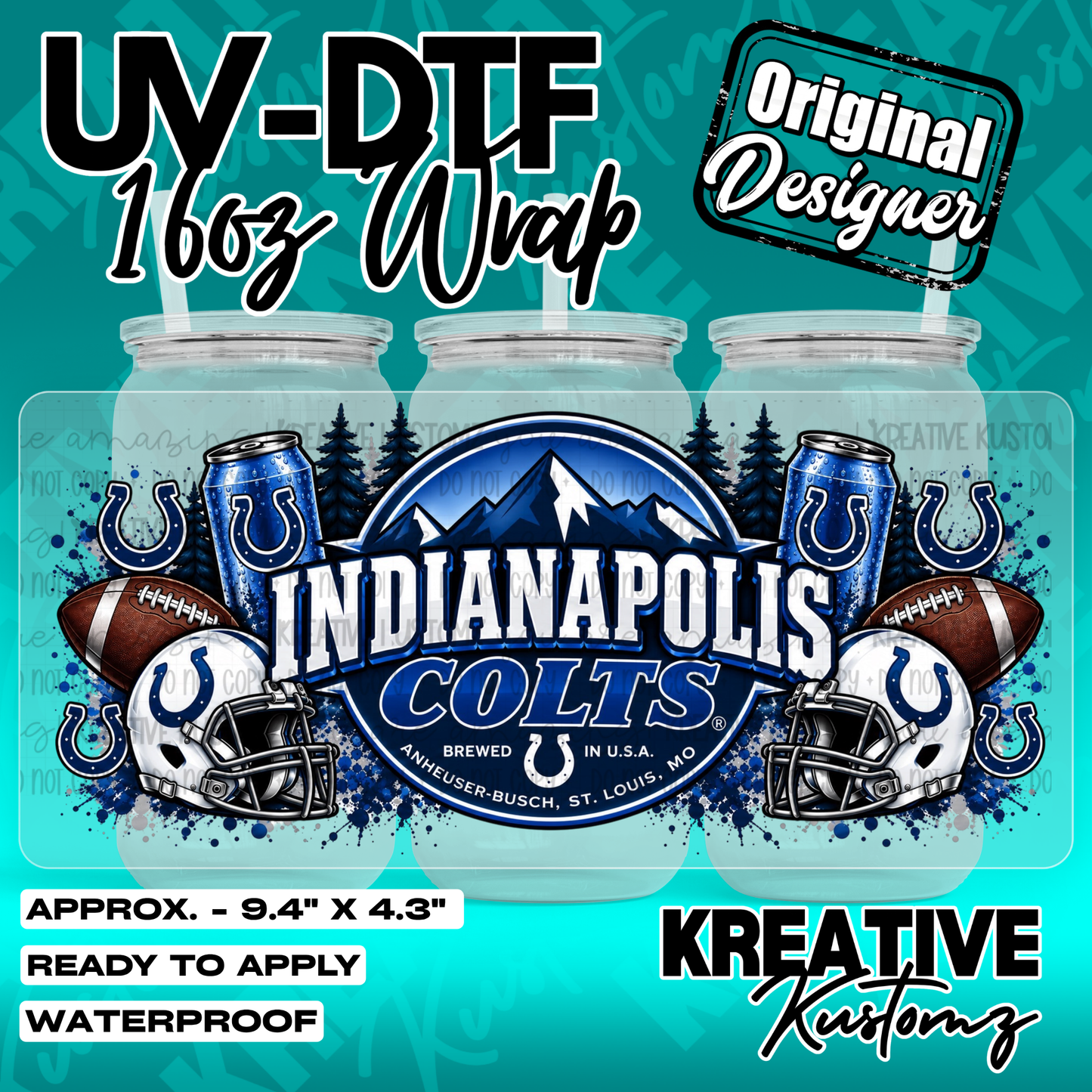 7363 | UV DTF Cup Wrap for 16oz Libbey Glass