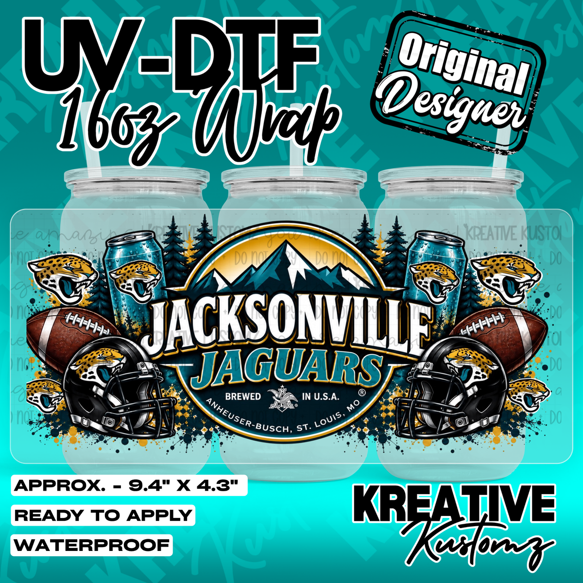 7364 | UV DTF Cup Wrap for 16oz Libbey Glass