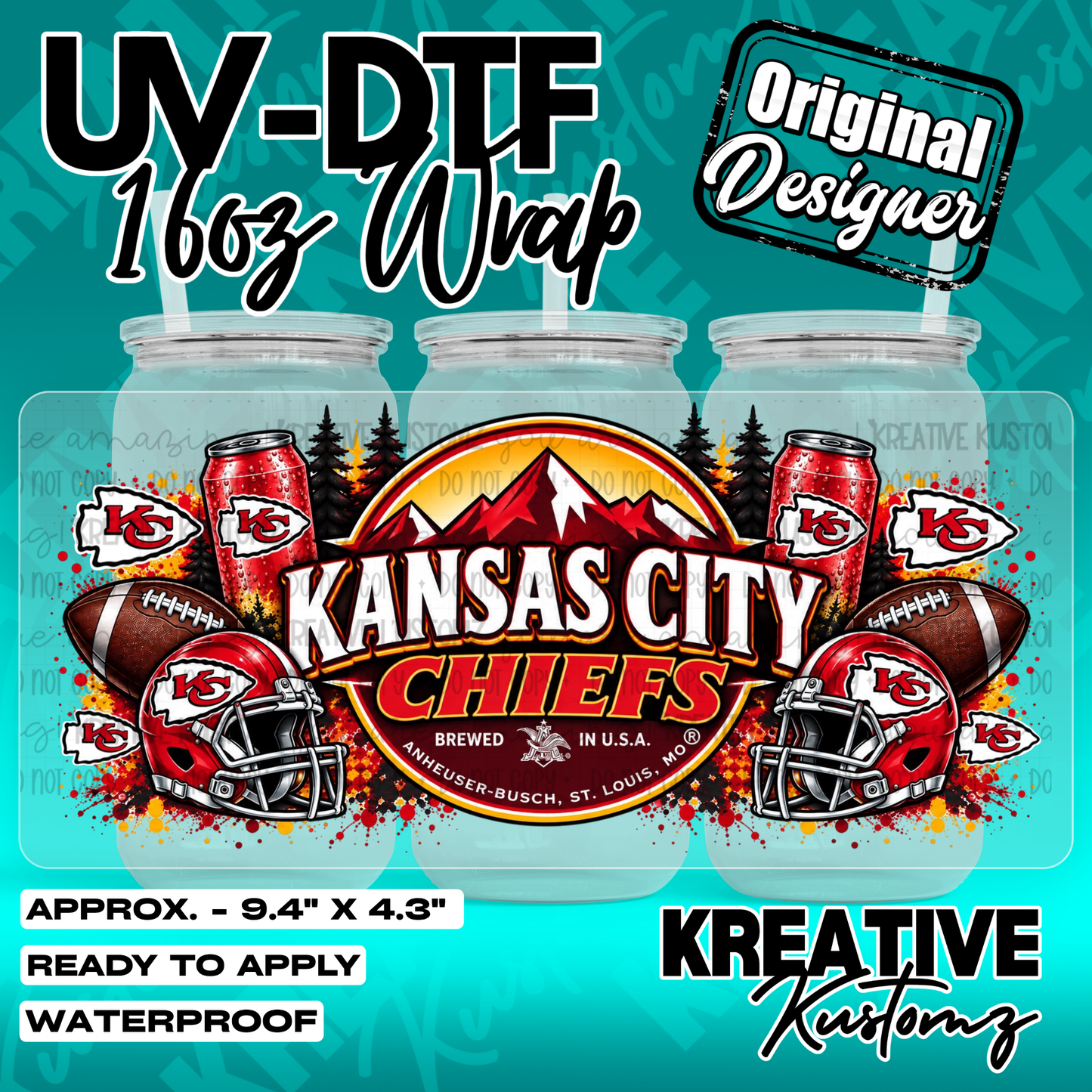 7365 | UV DTF Cup Wrap for 16oz Libbey Glass