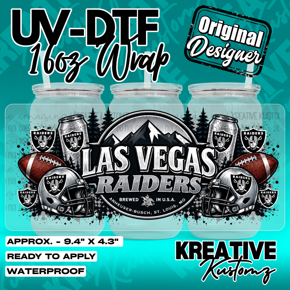 7366 | UV DTF Cup Wrap for 16oz Libbey Glass