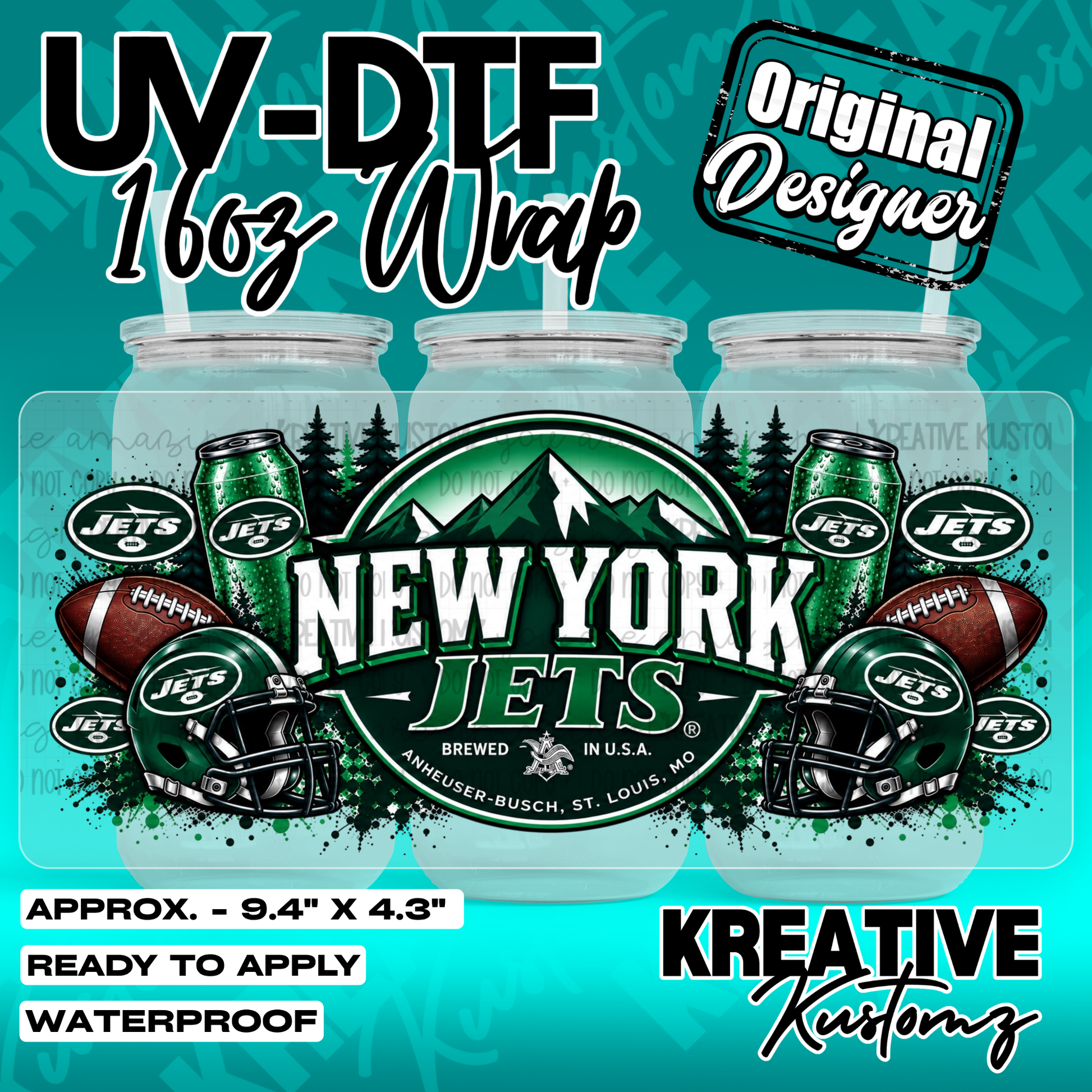7370 | UV DTF Cup Wrap for 16oz Libbey Glass