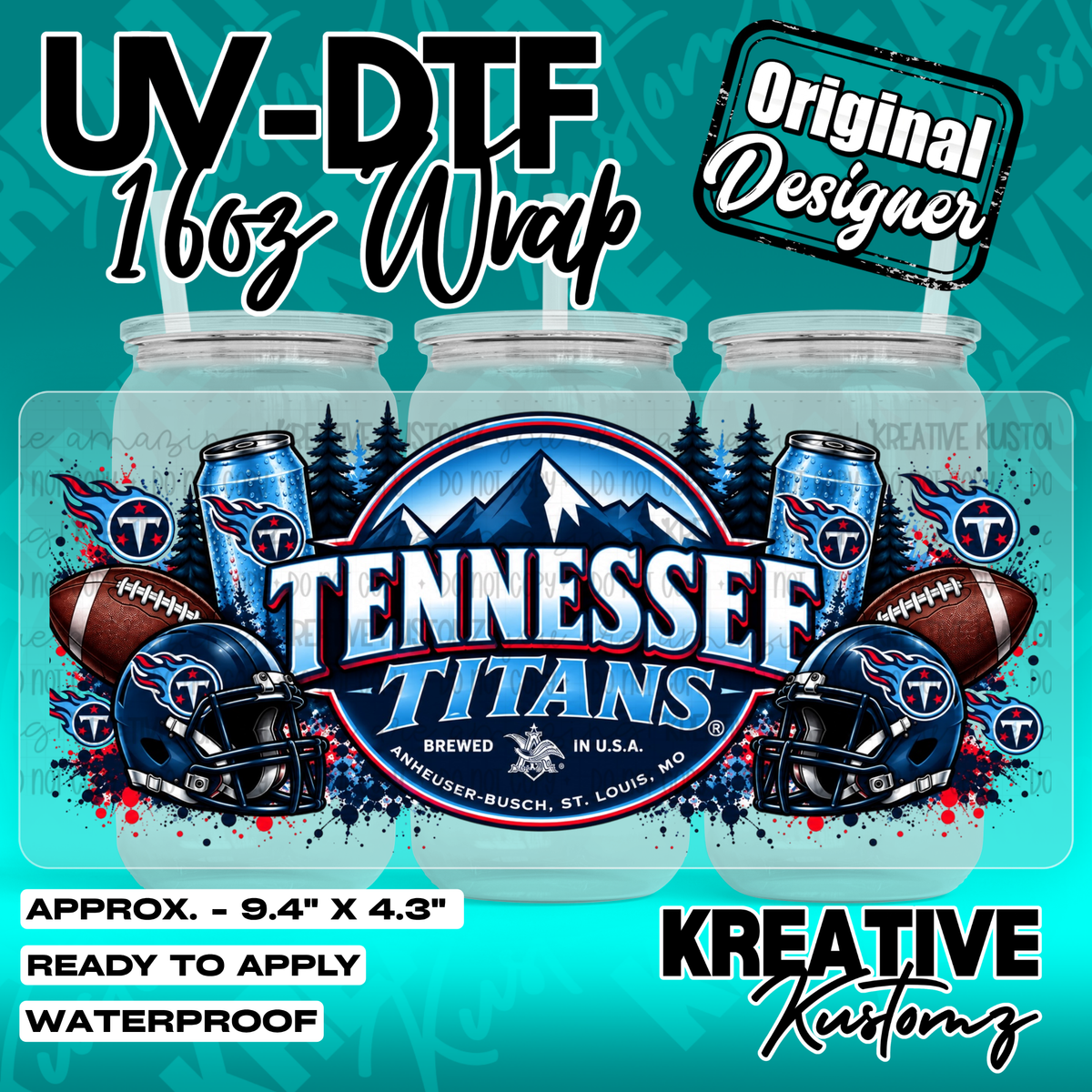 7374 | UV DTF Cup Wrap for 16oz Libbey Glass