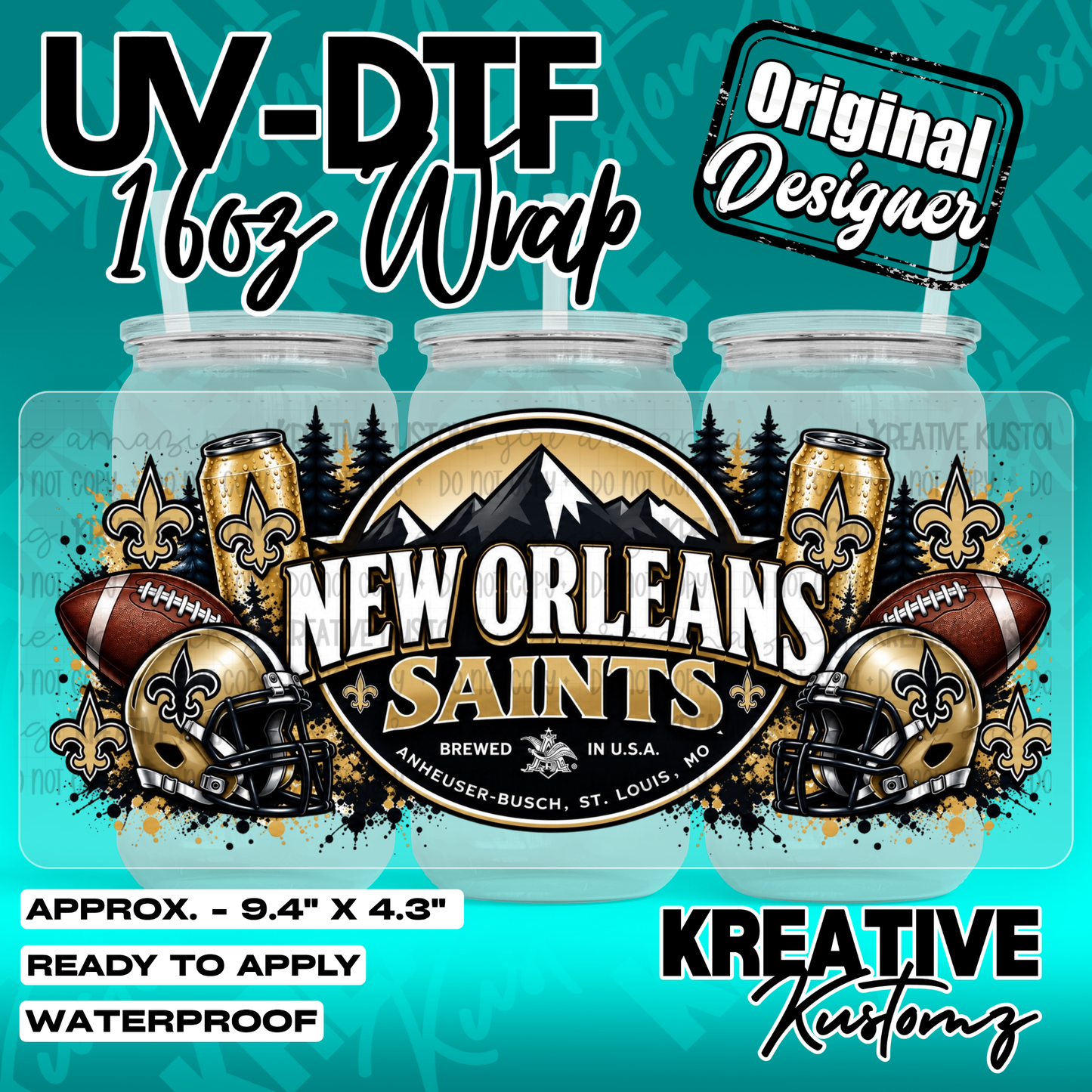 7376 | UV DTF Cup Wrap for 16oz Libbey Glass