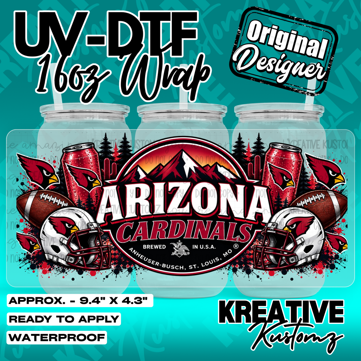 7378 | UV DTF Cup Wrap for 16oz Libbey Glass