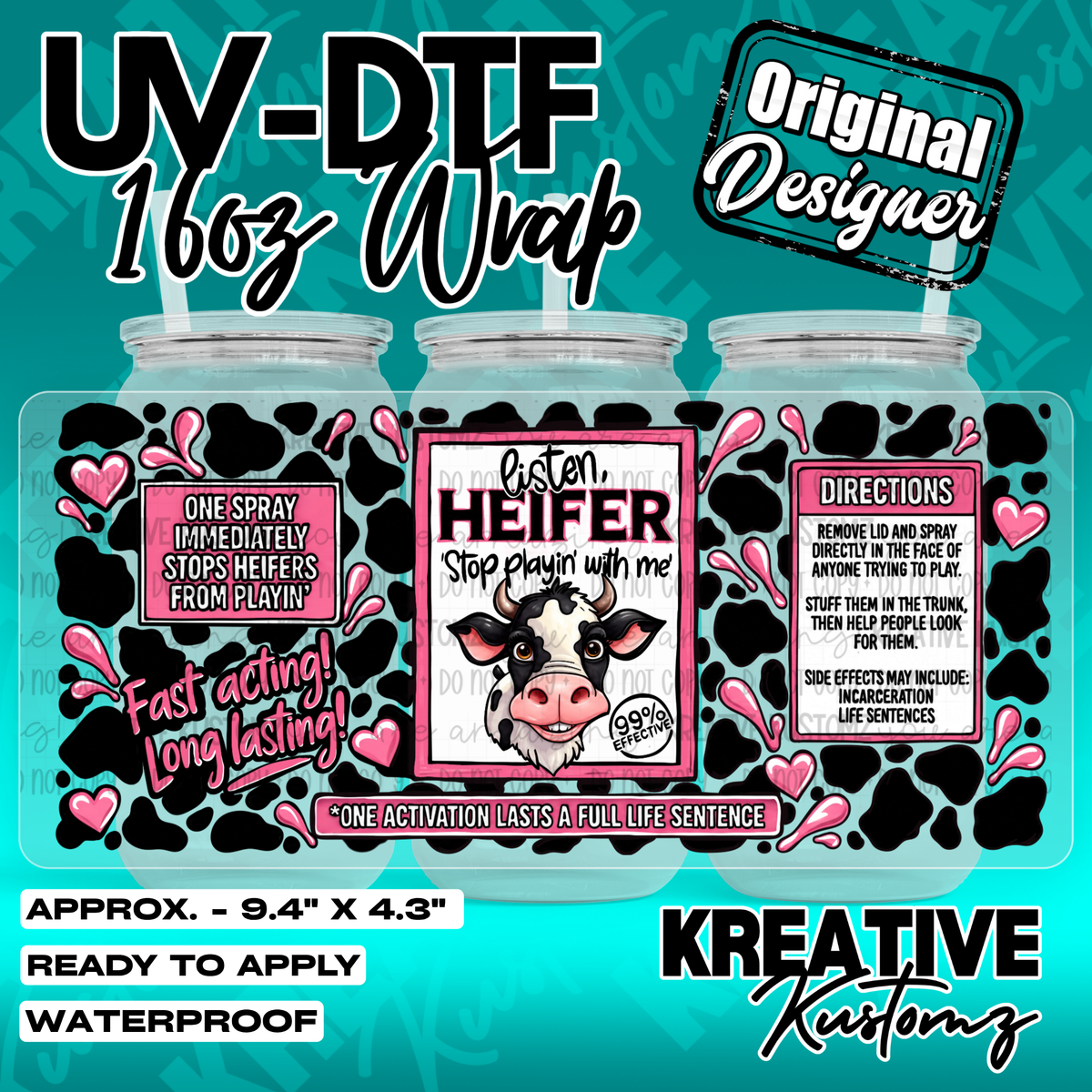 7380 | UV DTF Cup Wrap for 16oz Libbey Glass