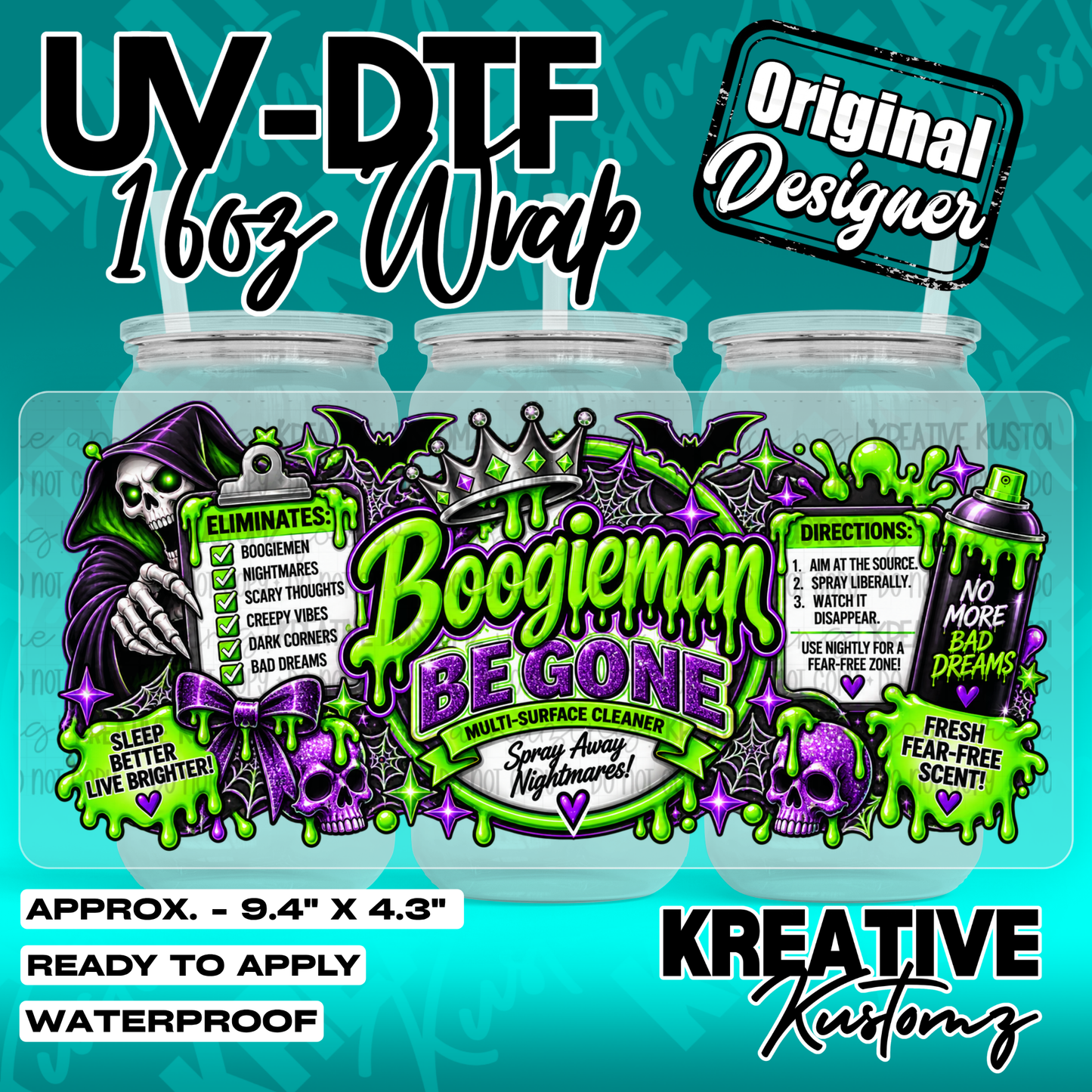7393 | UV DTF Cup Wrap for 16oz Libbey Glass