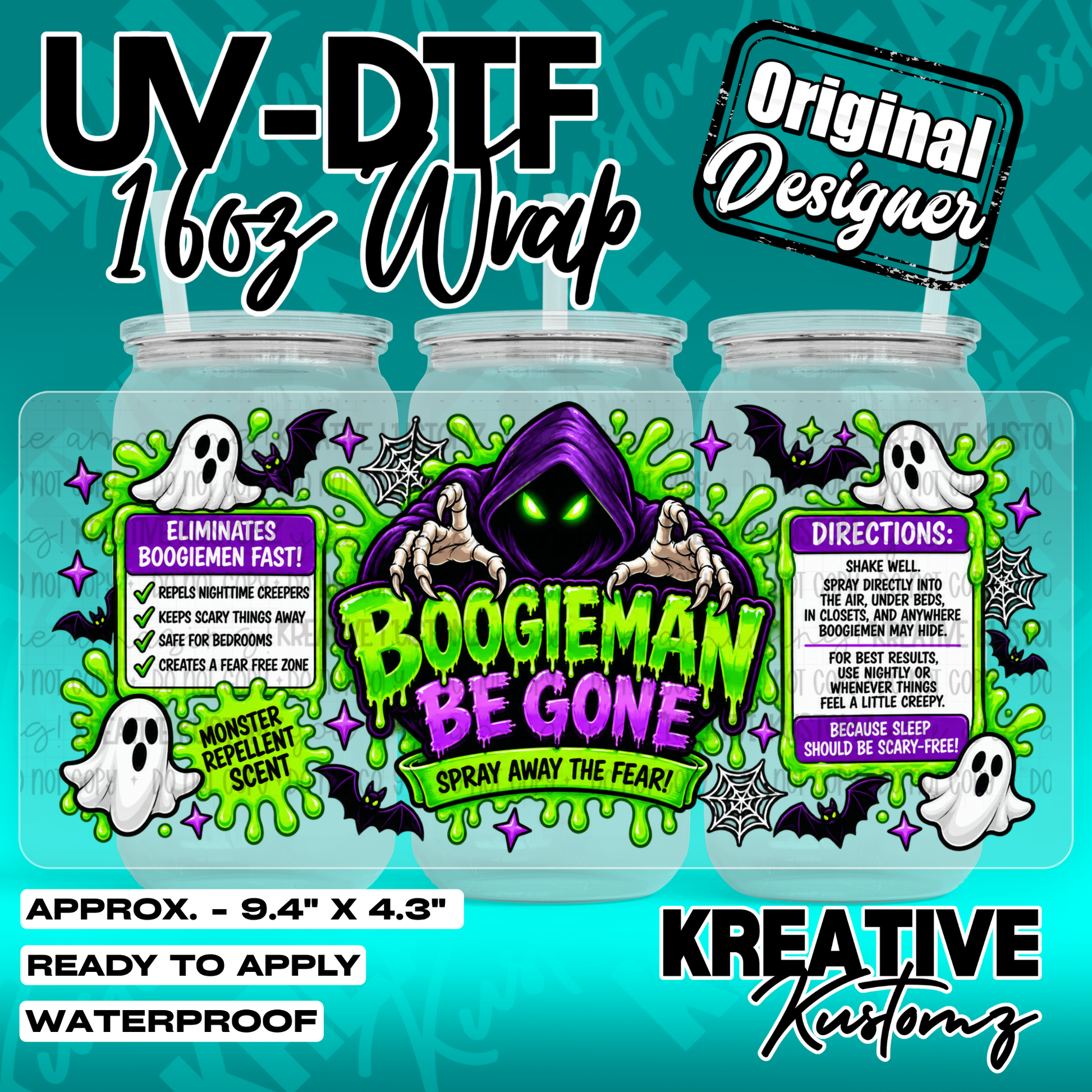 7394 | UV DTF Cup Wrap for 16oz Libbey Glass