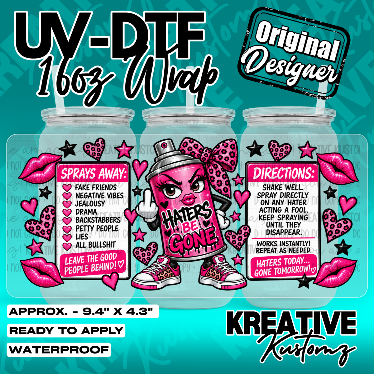 7399 | UV DTF Cup Wrap for 16oz Libbey Glass