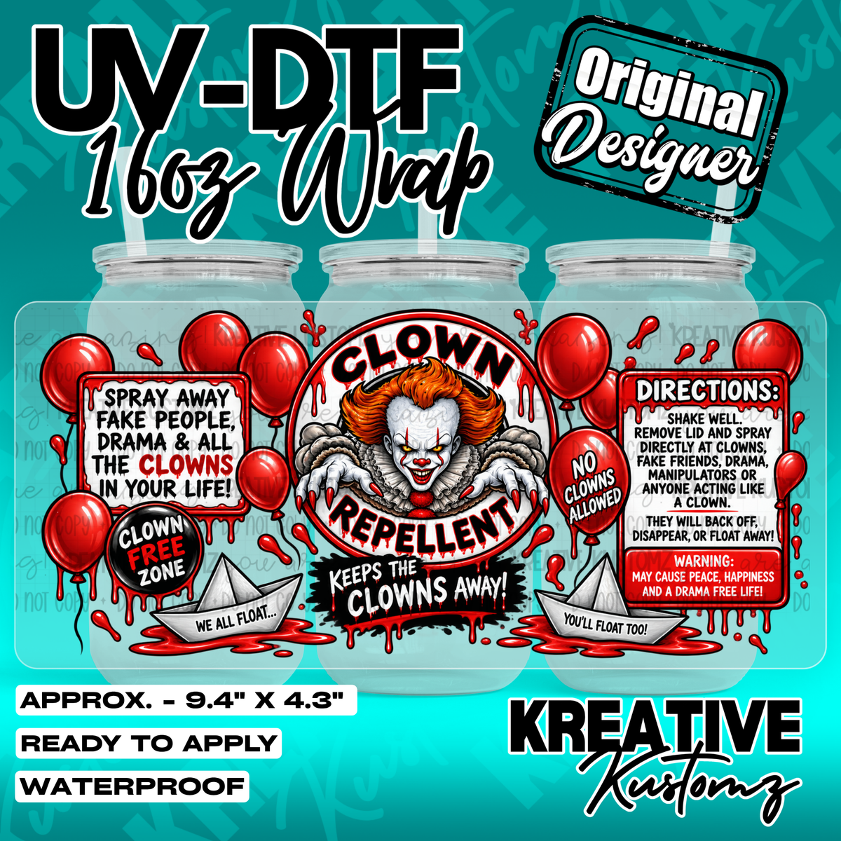 7400 | UV DTF Cup Wrap for 16oz Libbey Glass