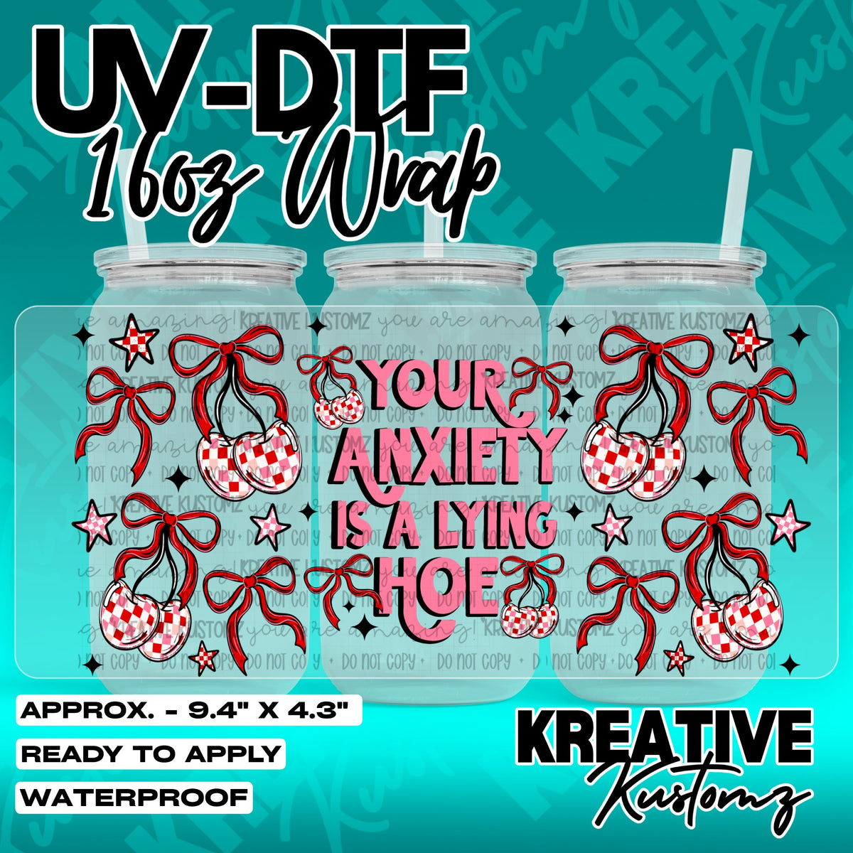 7405 | UV DTF Cup Wrap for 16oz Libbey Glass