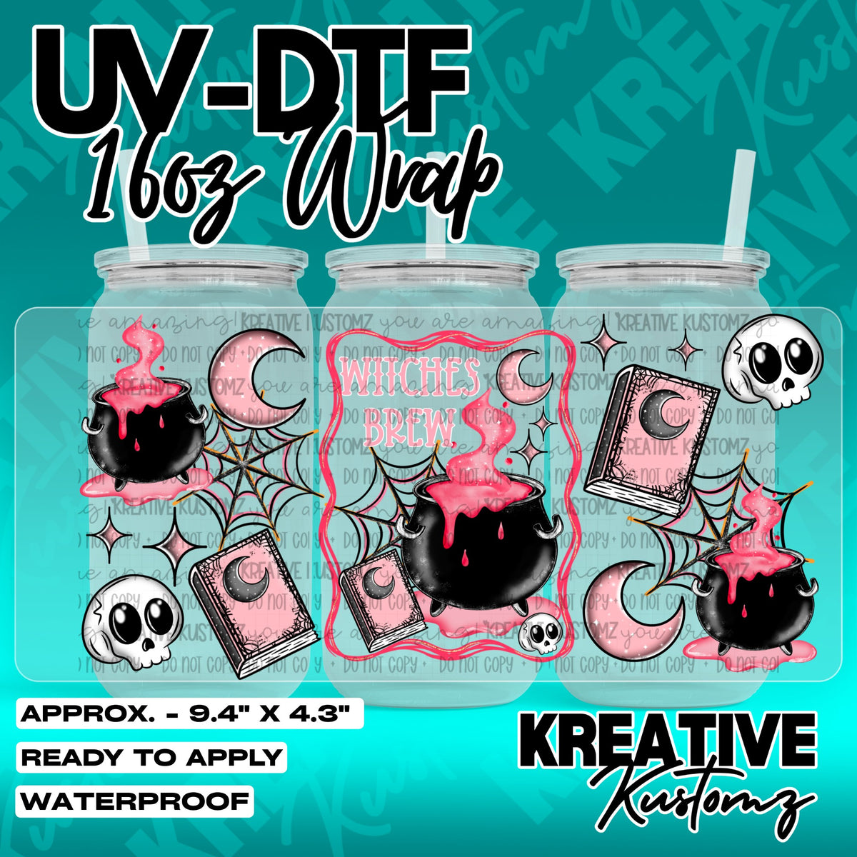7407 | UV DTF Cup Wrap for 16oz Libbey Glass
