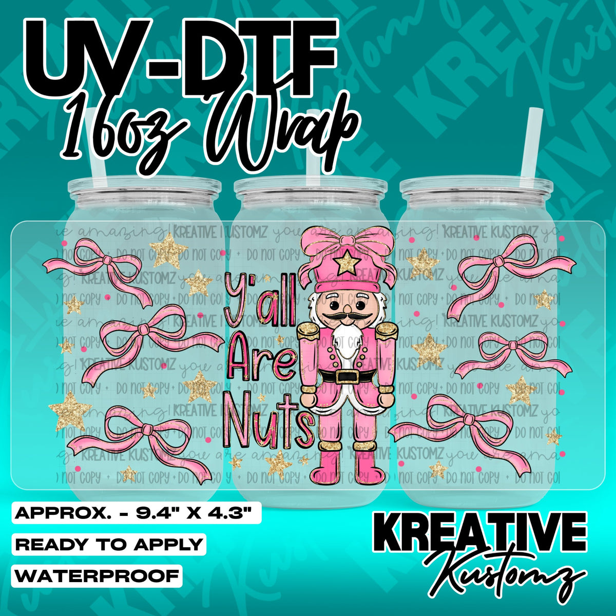 7408 | UV DTF Cup Wrap for 16oz Libbey Glass