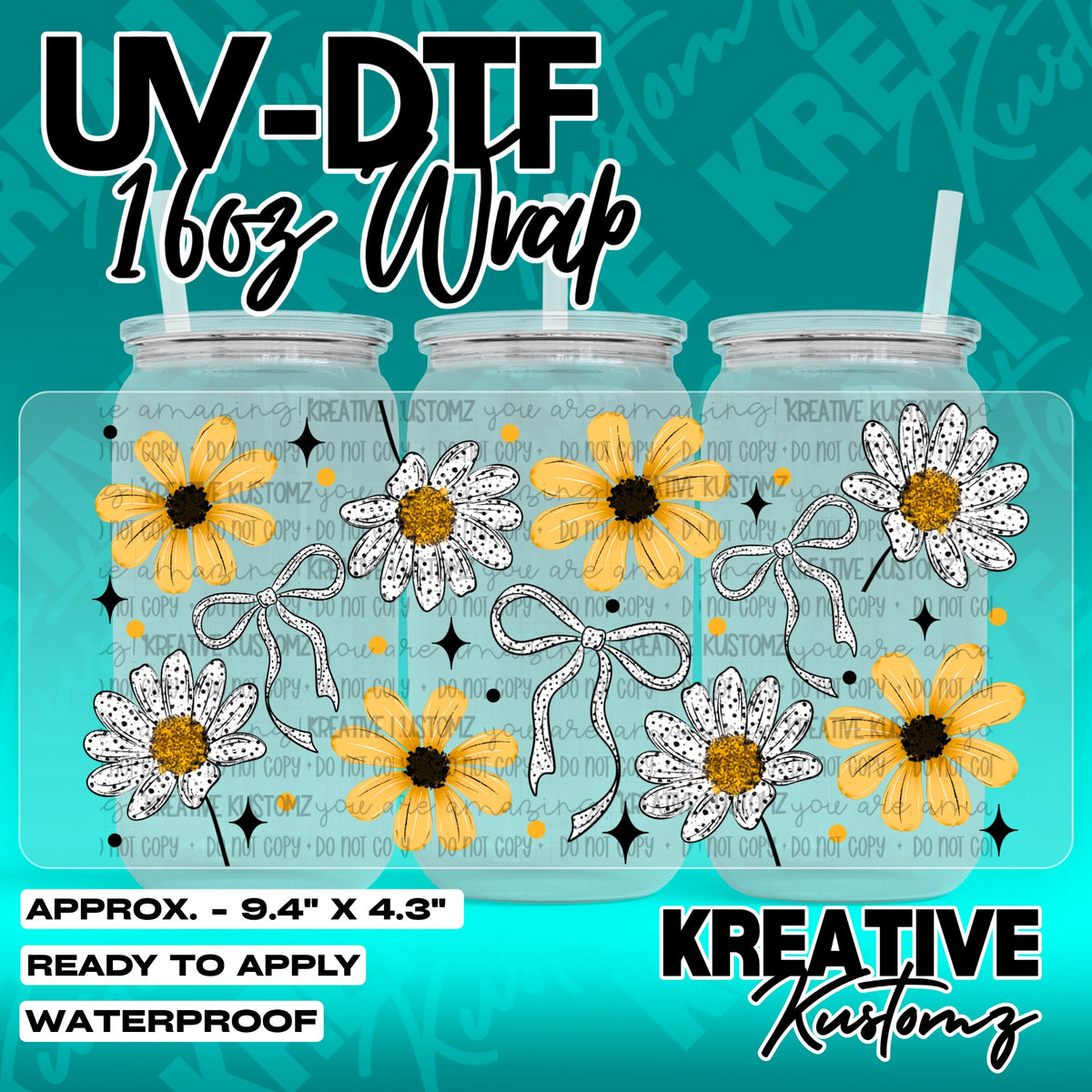 7409 | UV DTF Cup Wrap for 16oz Libbey Glass