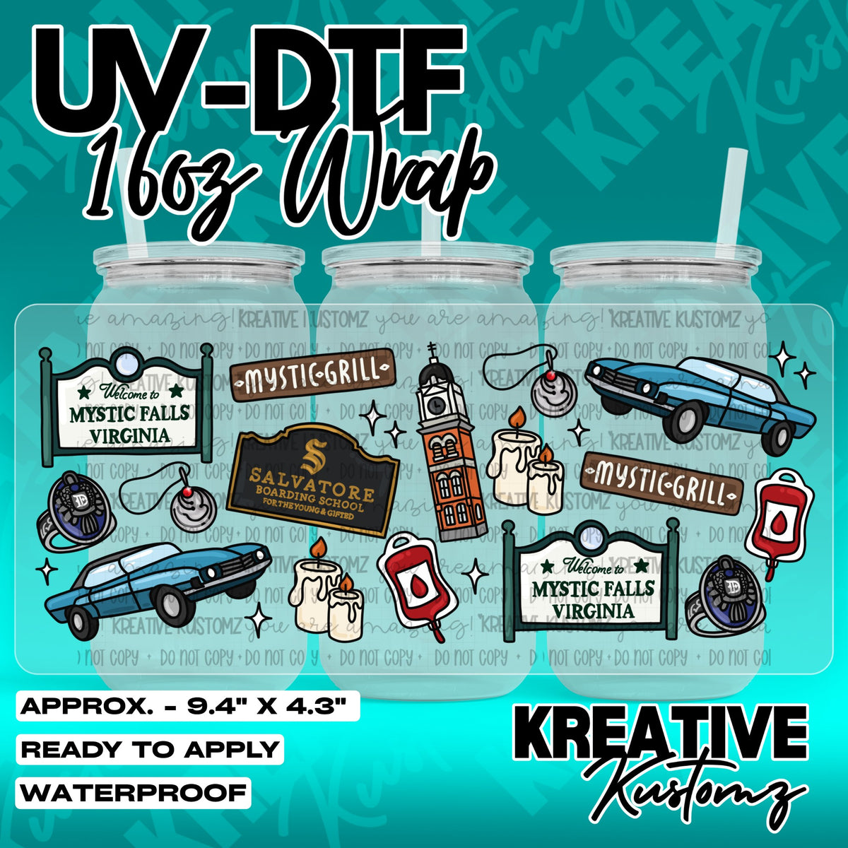 7410 | UV DTF Cup Wrap for 16oz Libbey Glass