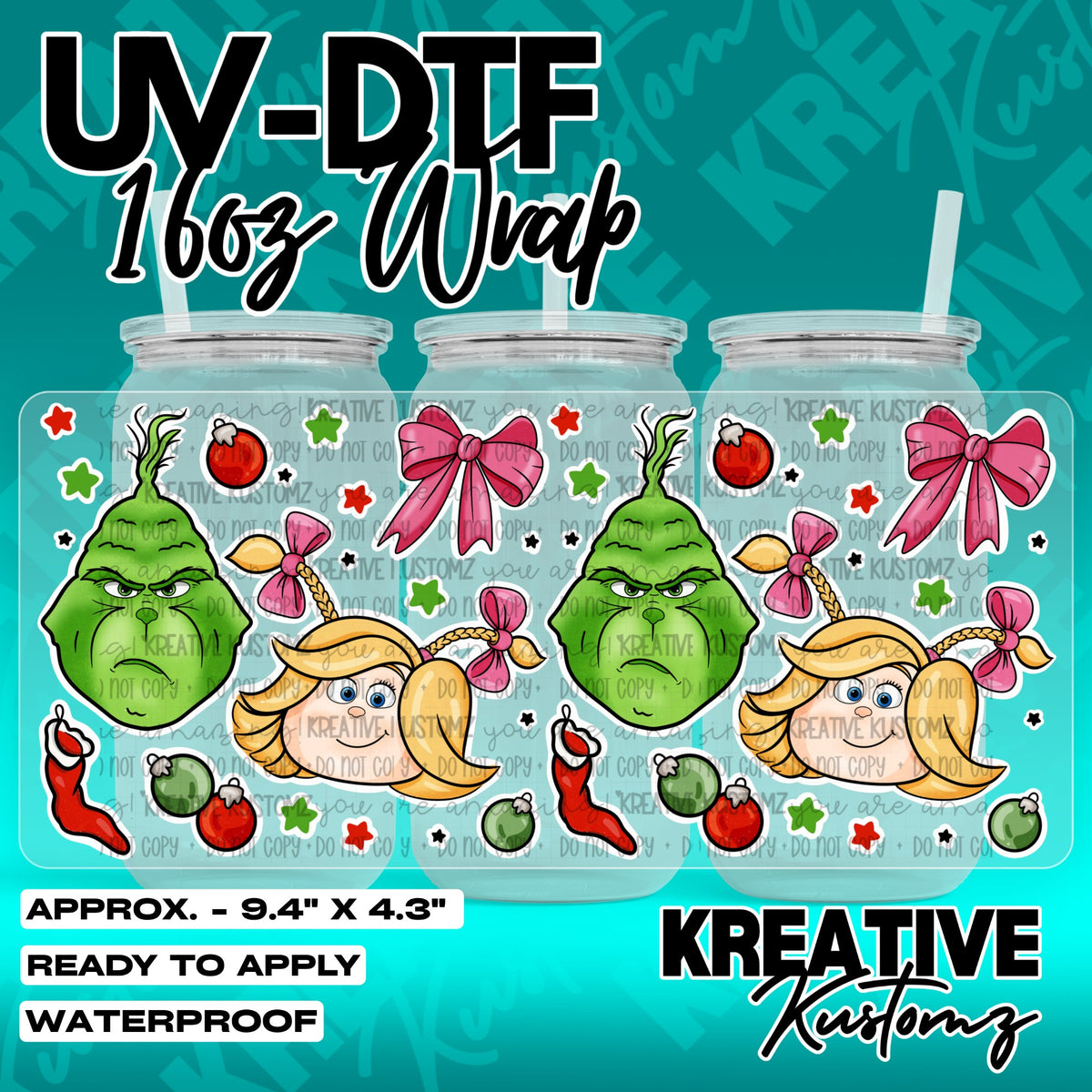 7411 | UV DTF Cup Wrap for 16oz Libbey Glass