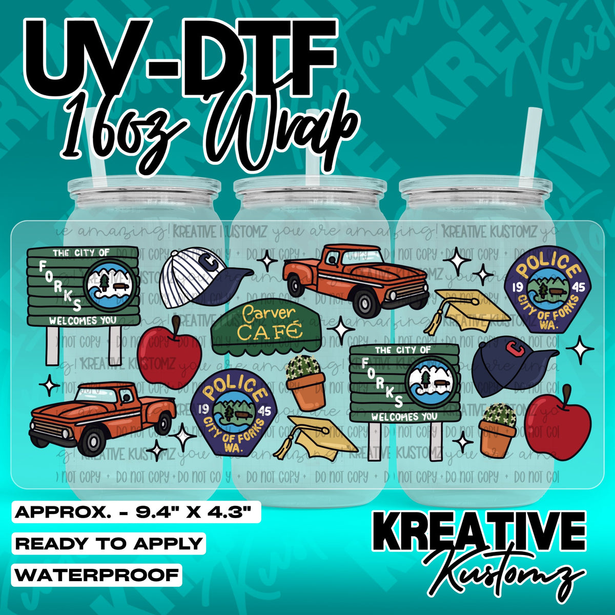 7412 | UV DTF Cup Wrap for 16oz Libbey Glass