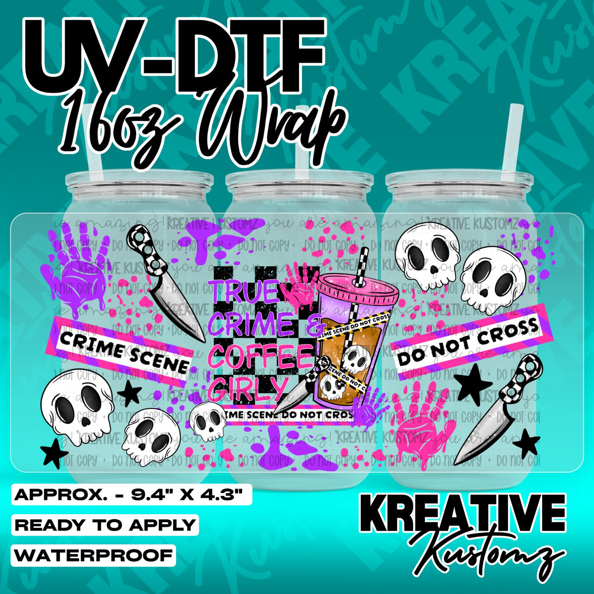 7413 | UV DTF Cup Wrap for 16oz Libbey Glass