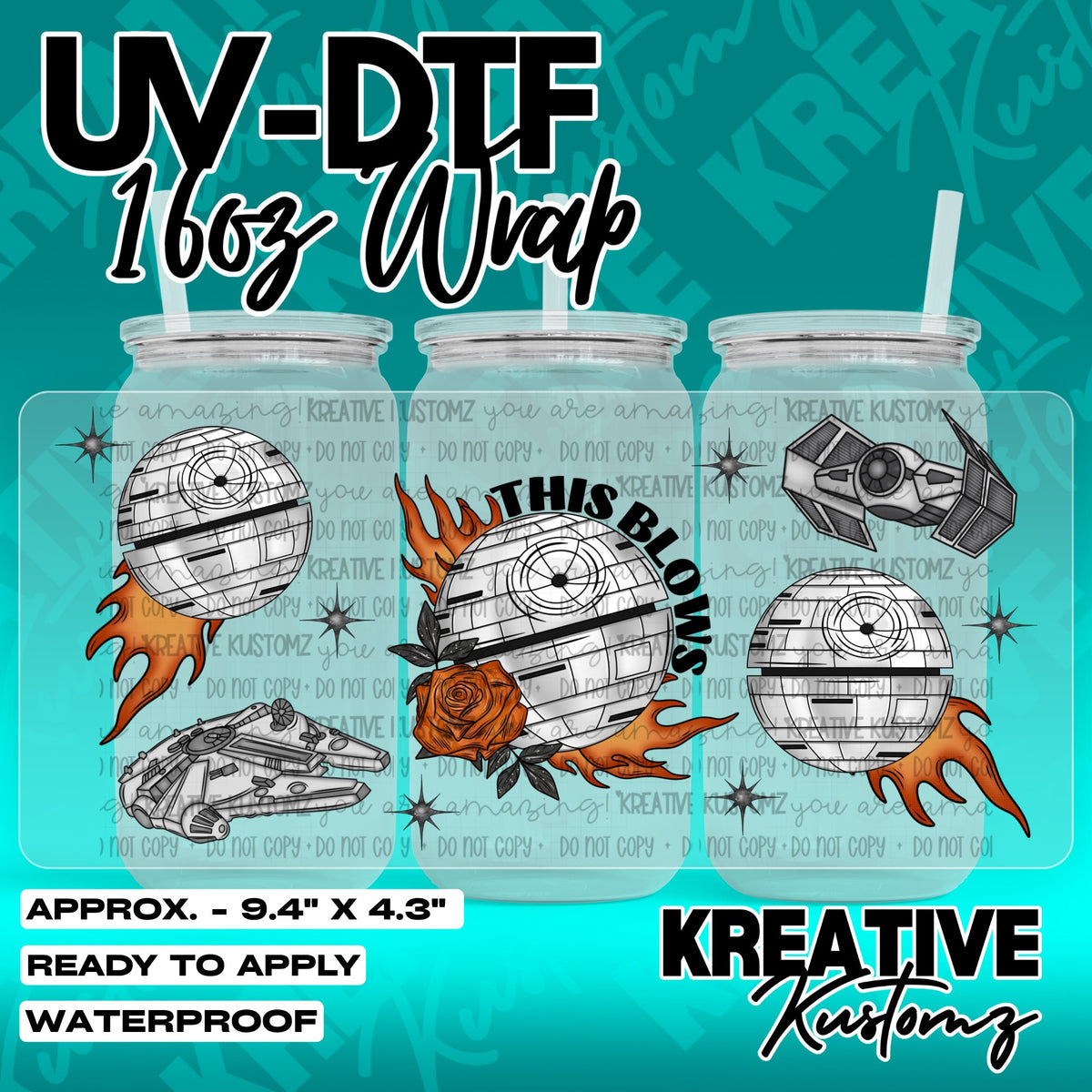 7415 | UV DTF Cup Wrap for 16oz Libbey Glass