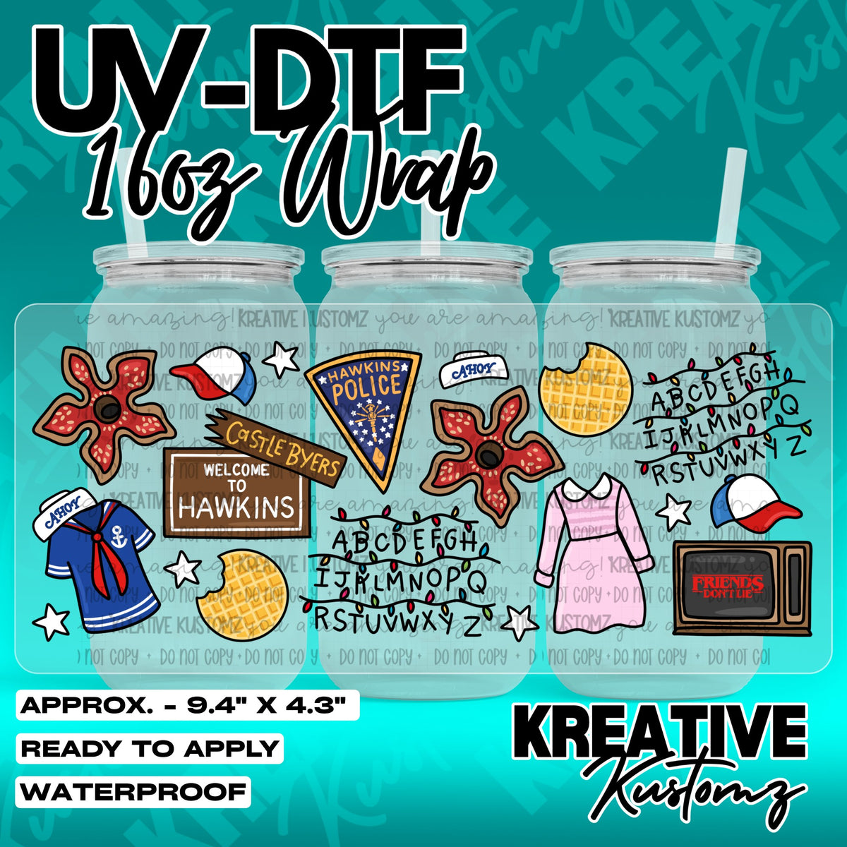 7422 | UV DTF Cup Wrap for 16oz Libbey Glass