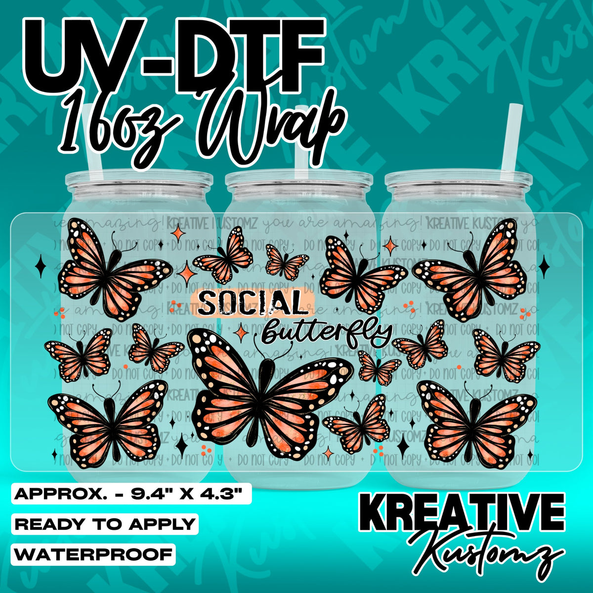 7428 | UV DTF Cup Wrap for 16oz Libbey Glass