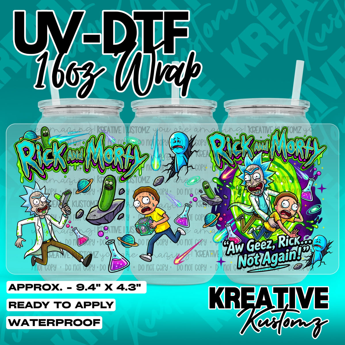 7435 | UV DTF Cup Wrap for 16oz Libbey Glass