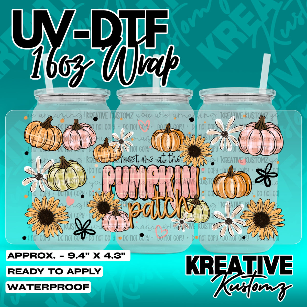 7450 | UV DTF Cup Wrap for 16oz Libbey Glass