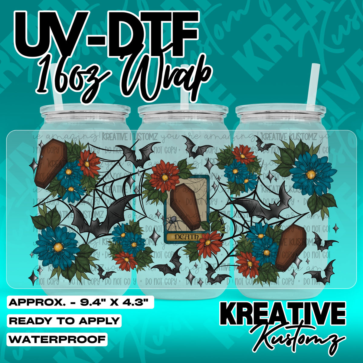 7452 | UV DTF Cup Wrap for 16oz Libbey Glass