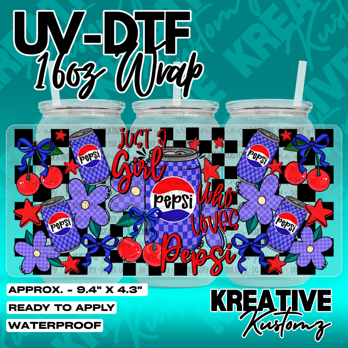 7462 | UV DTF Cup Wrap for 16oz Libbey Glass