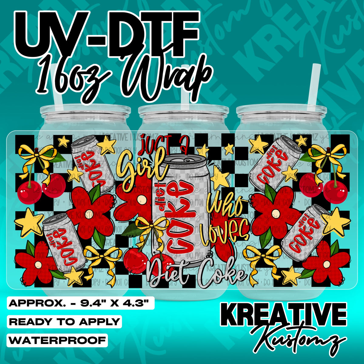 7466 | UV DTF Cup Wrap for 16oz Libbey Glass