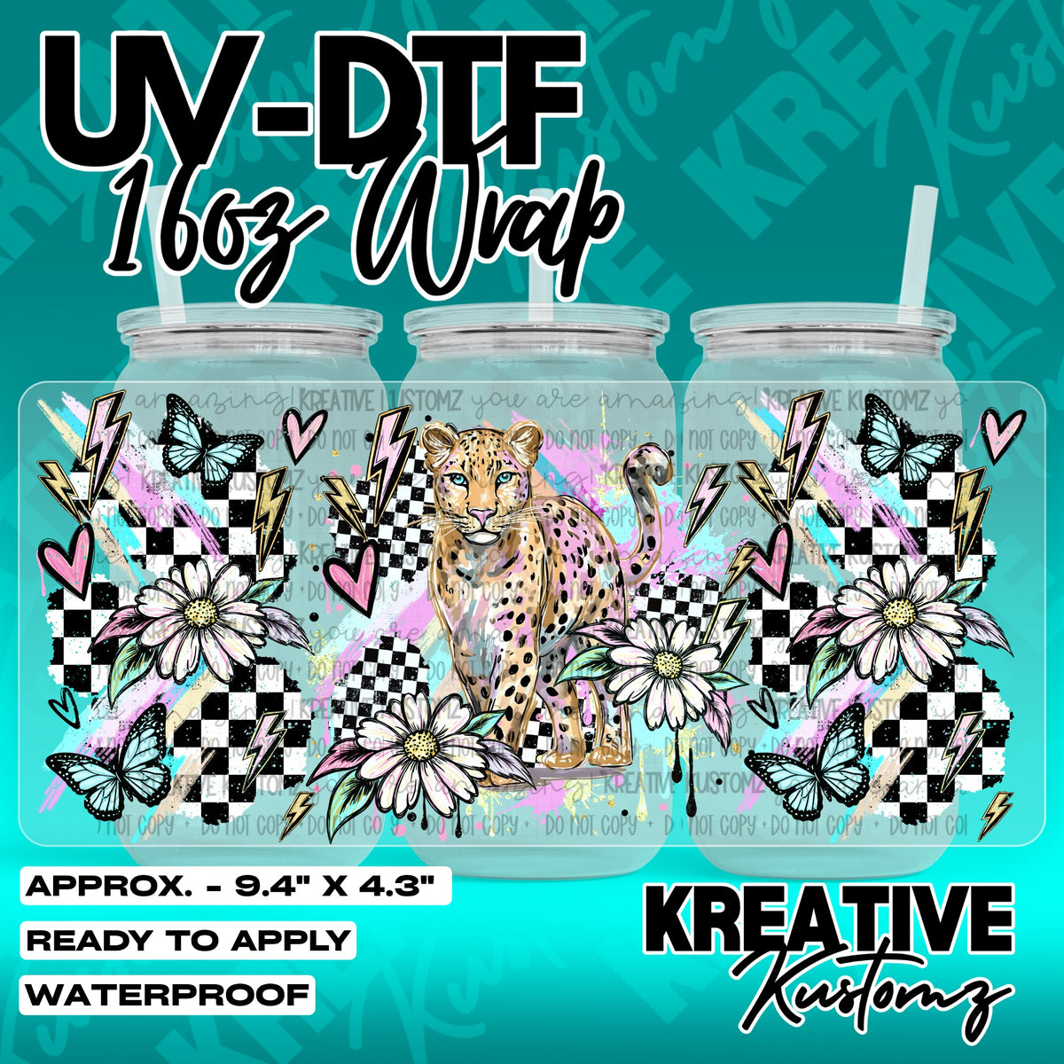 7469 | UV DTF Cup Wrap for 16oz Libbey Glass