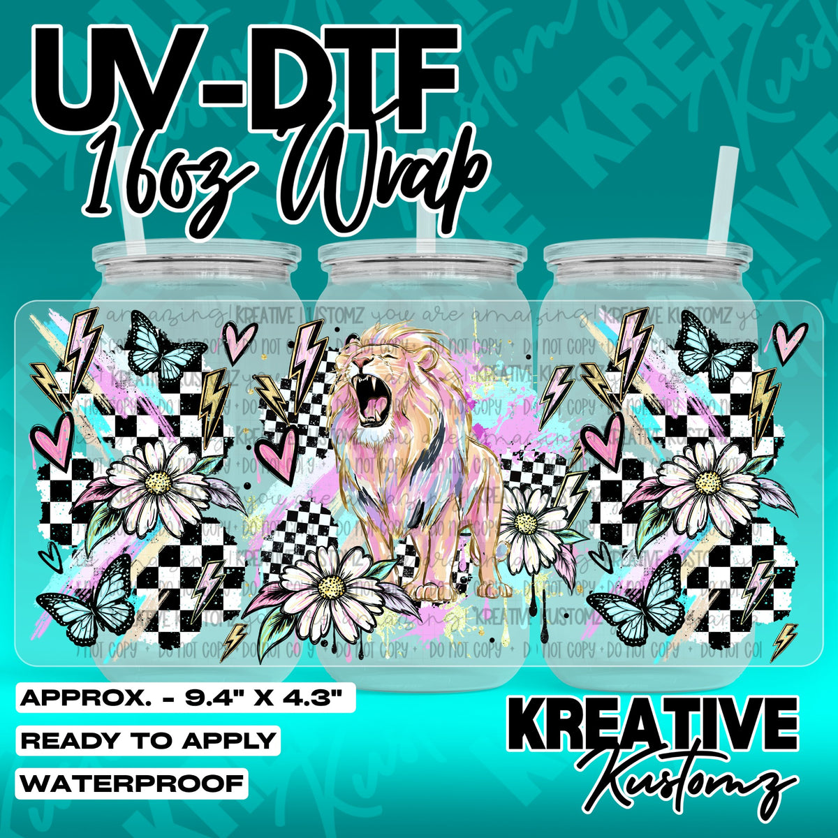 7470 | UV DTF Cup Wrap for 16oz Libbey Glass