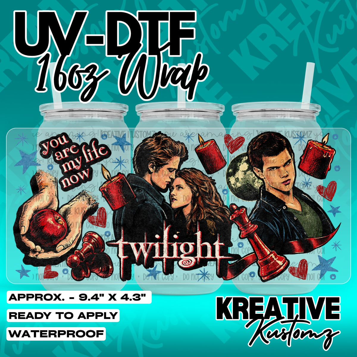 7473 | UV DTF Cup Wrap for 16oz Libbey Glass
