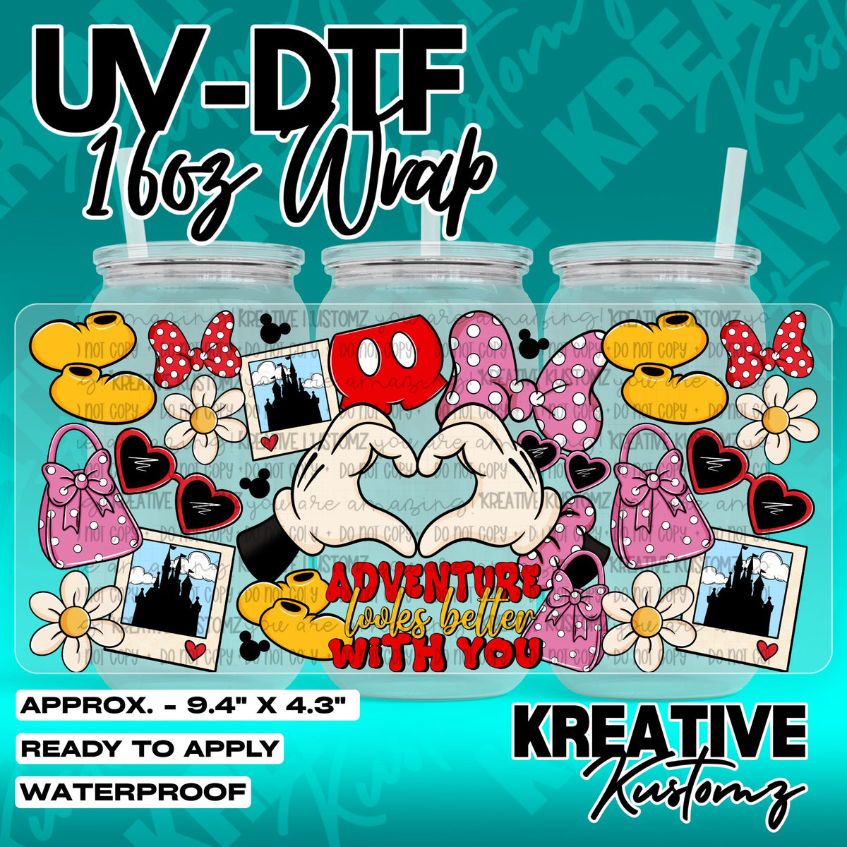 7477 | UV DTF Cup Wrap for 16oz Libbey Glass
