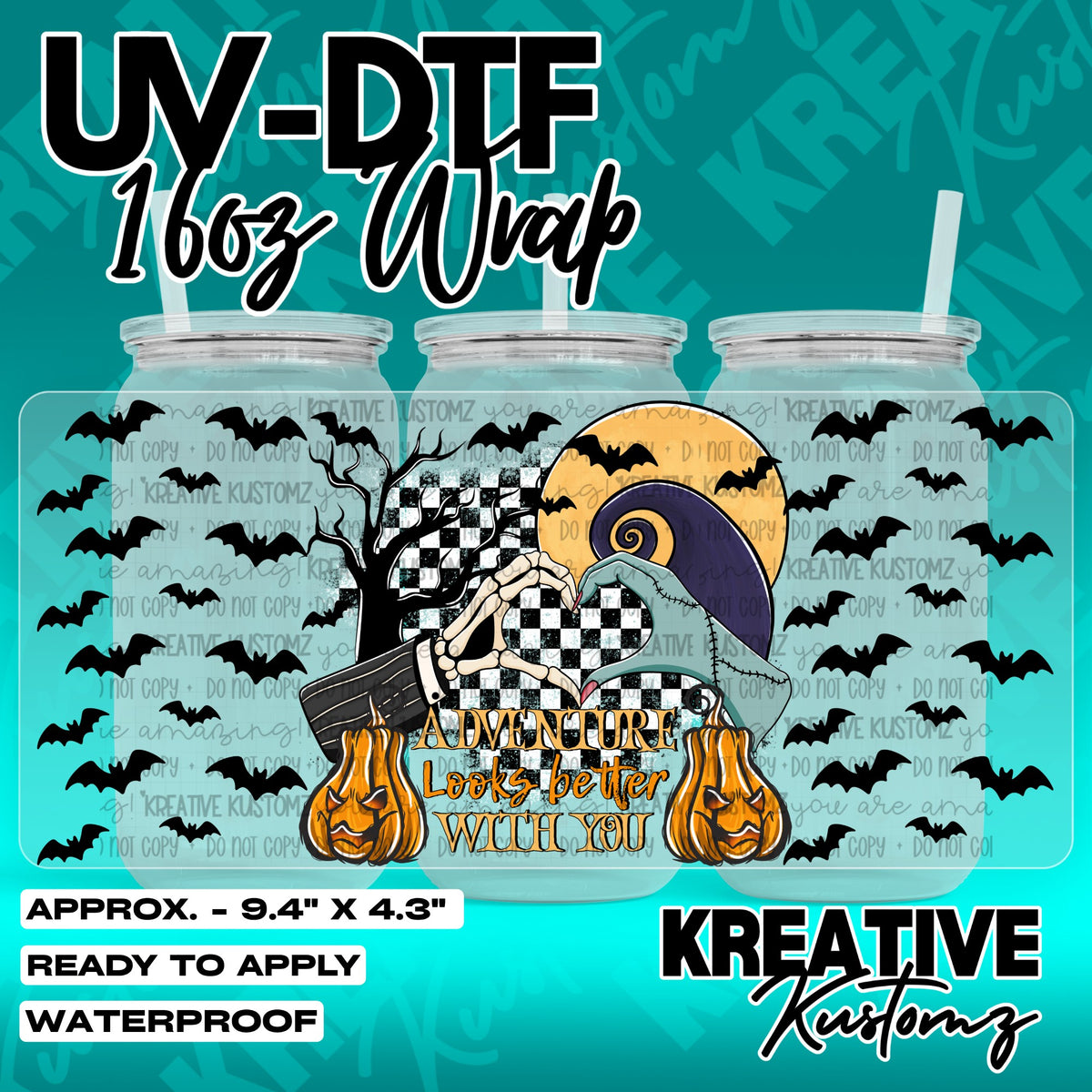 7479 | UV DTF Cup Wrap for 16oz Libbey Glass