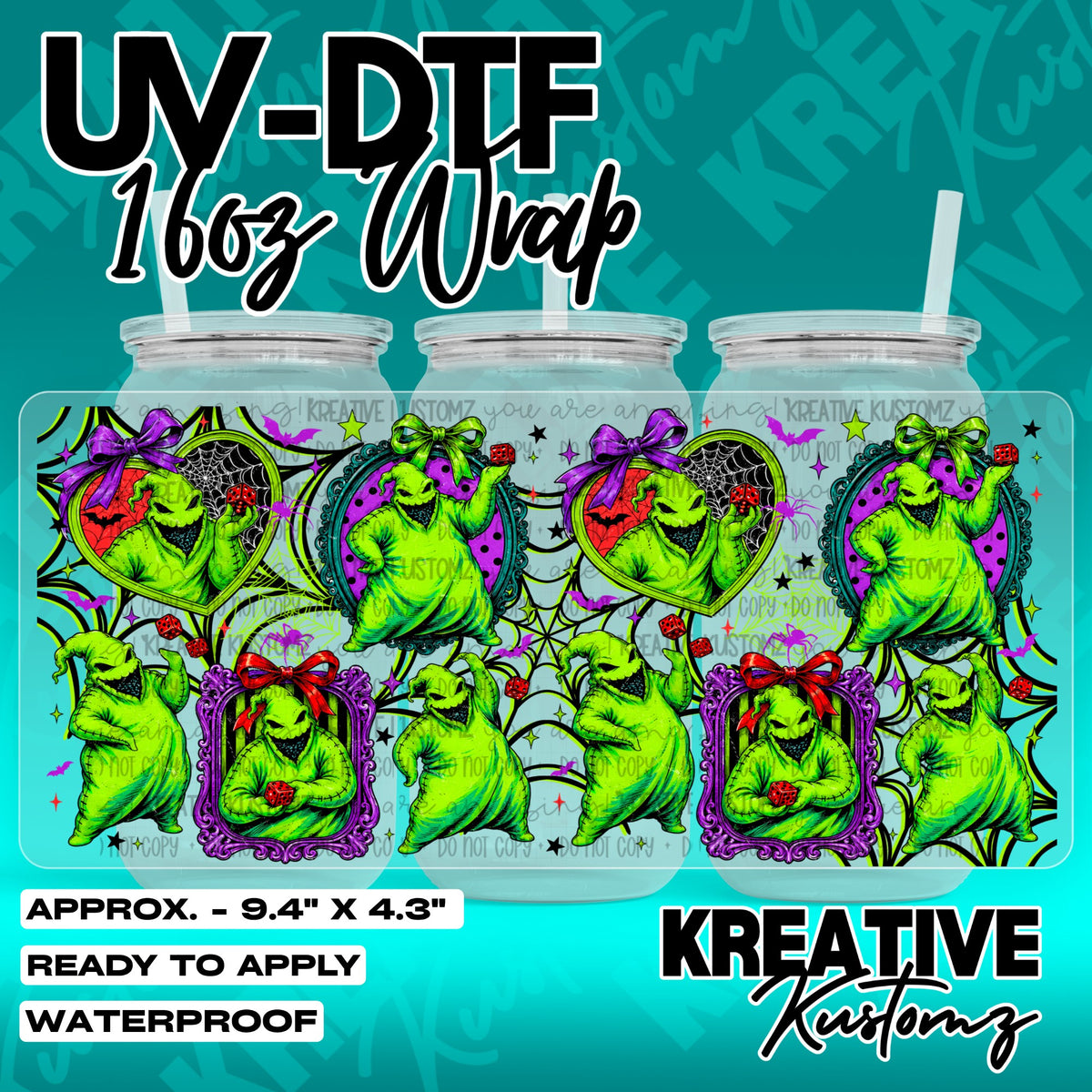 7486 | UV DTF Cup Wrap for 16oz Libbey Glass