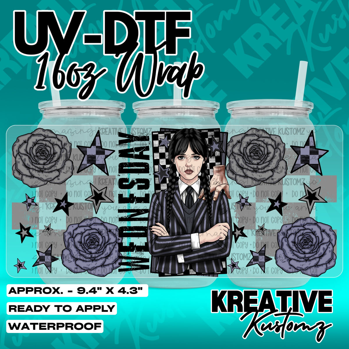 7487 | UV DTF Cup Wrap for 16oz Libbey Glass
