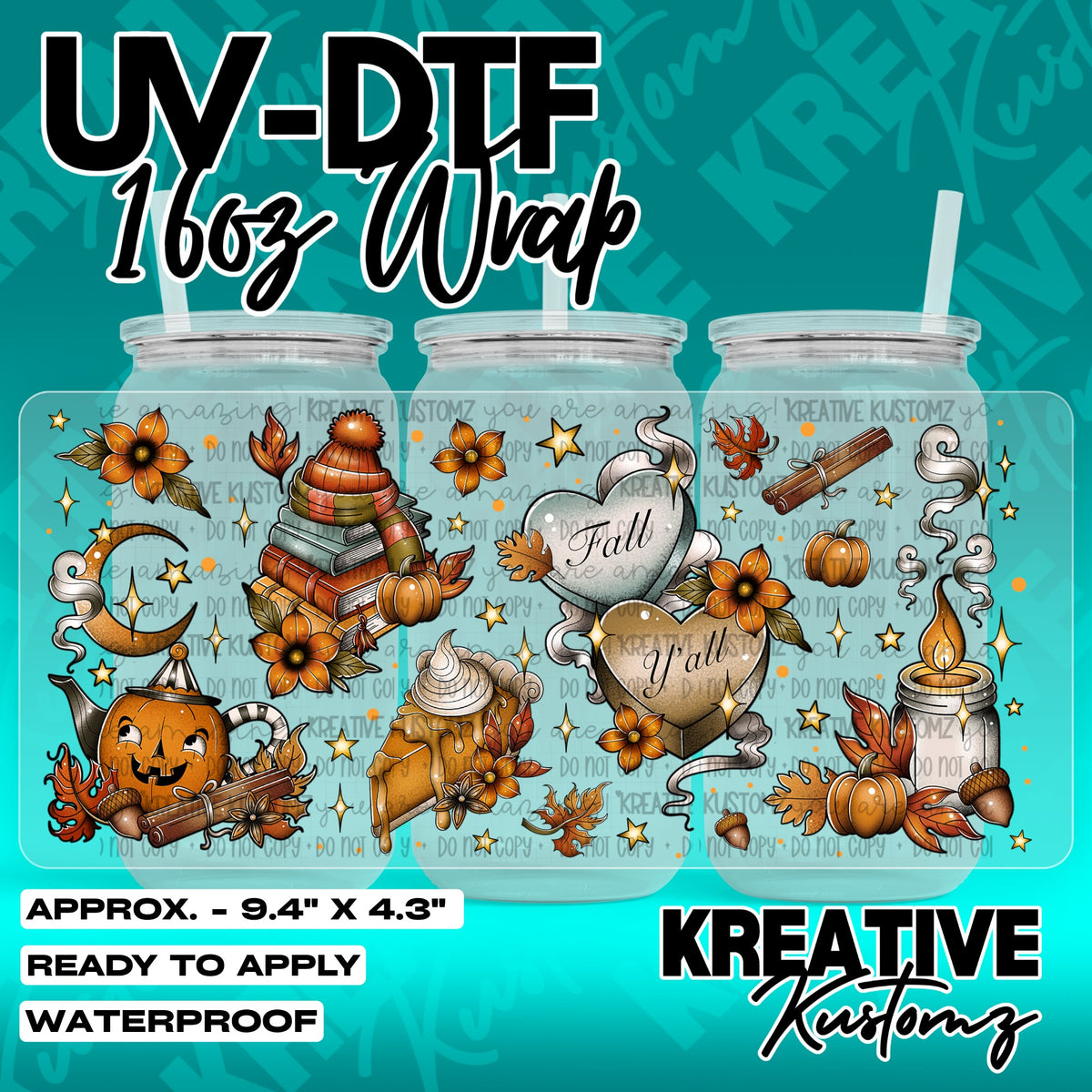 7488 | UV DTF Cup Wrap for 16oz Libbey Glass