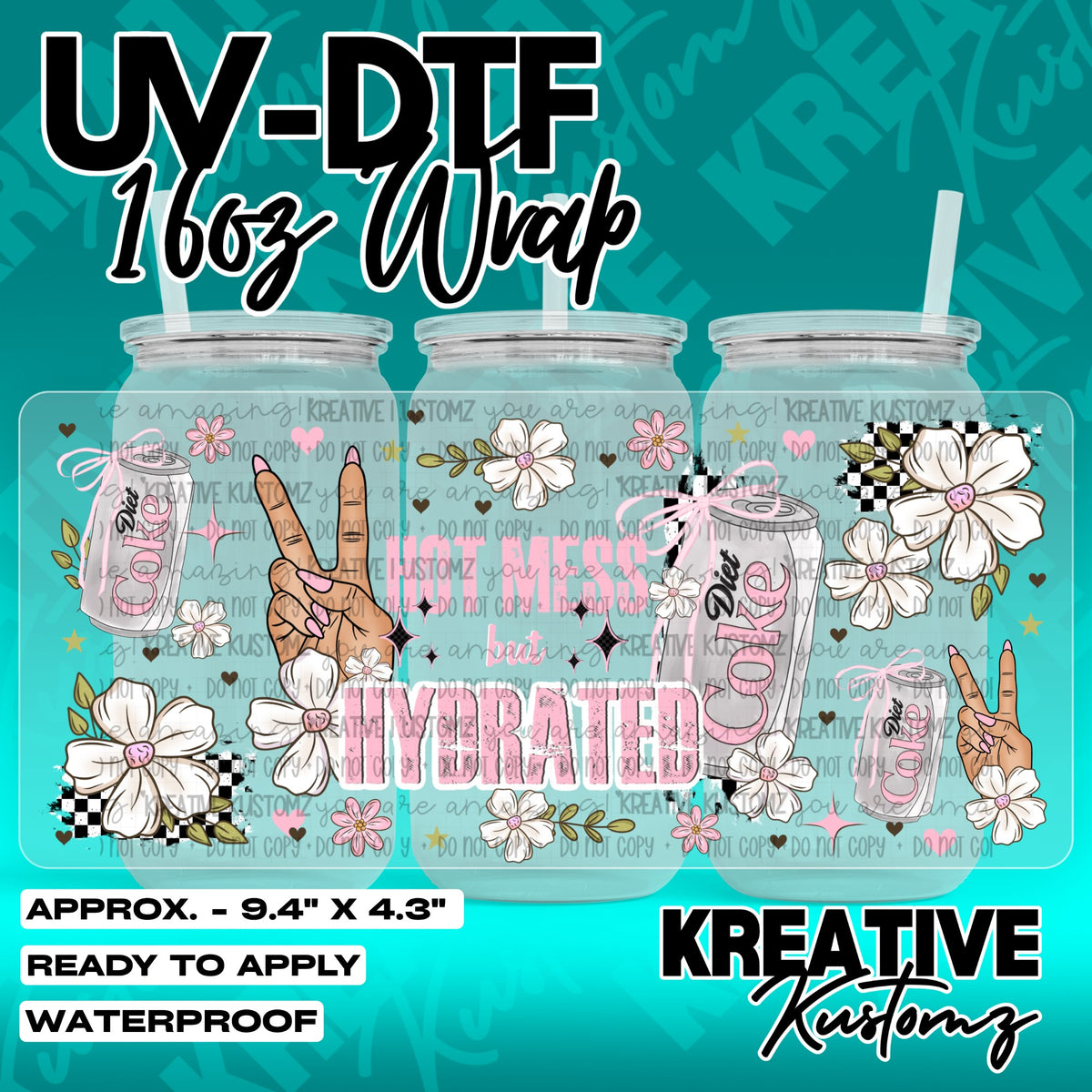 7489 | UV DTF Cup Wrap for 16oz Libbey Glass