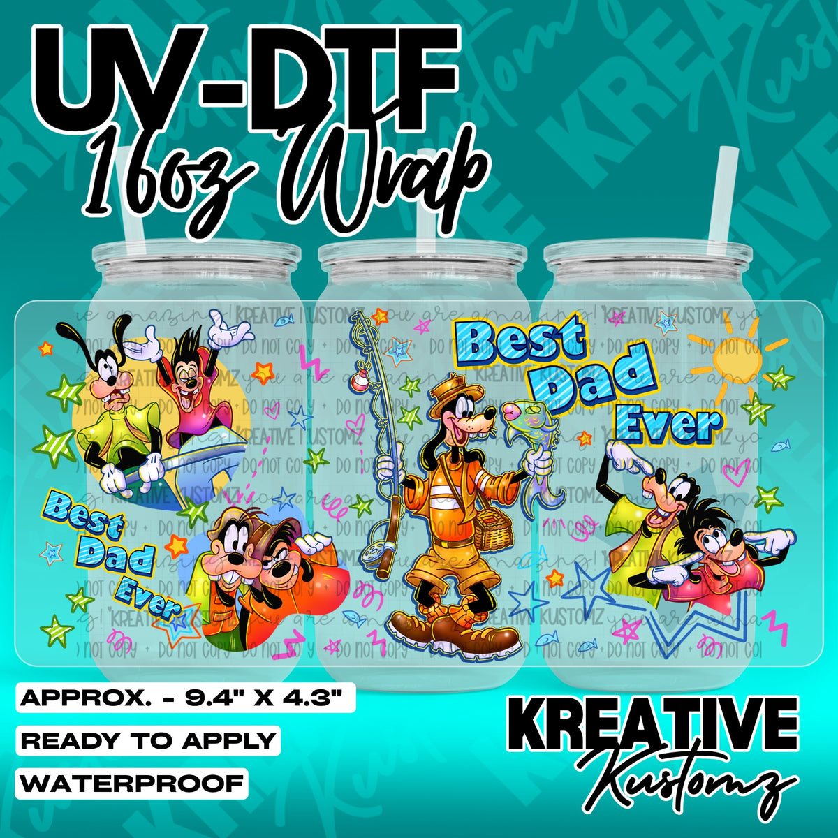7490 | UV DTF Cup Wrap for 16oz Libbey Glass