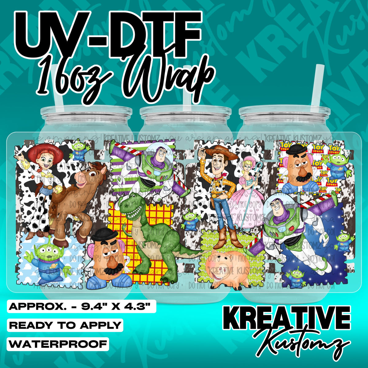 7491 | UV DTF Cup Wrap for 16oz Libbey Glass