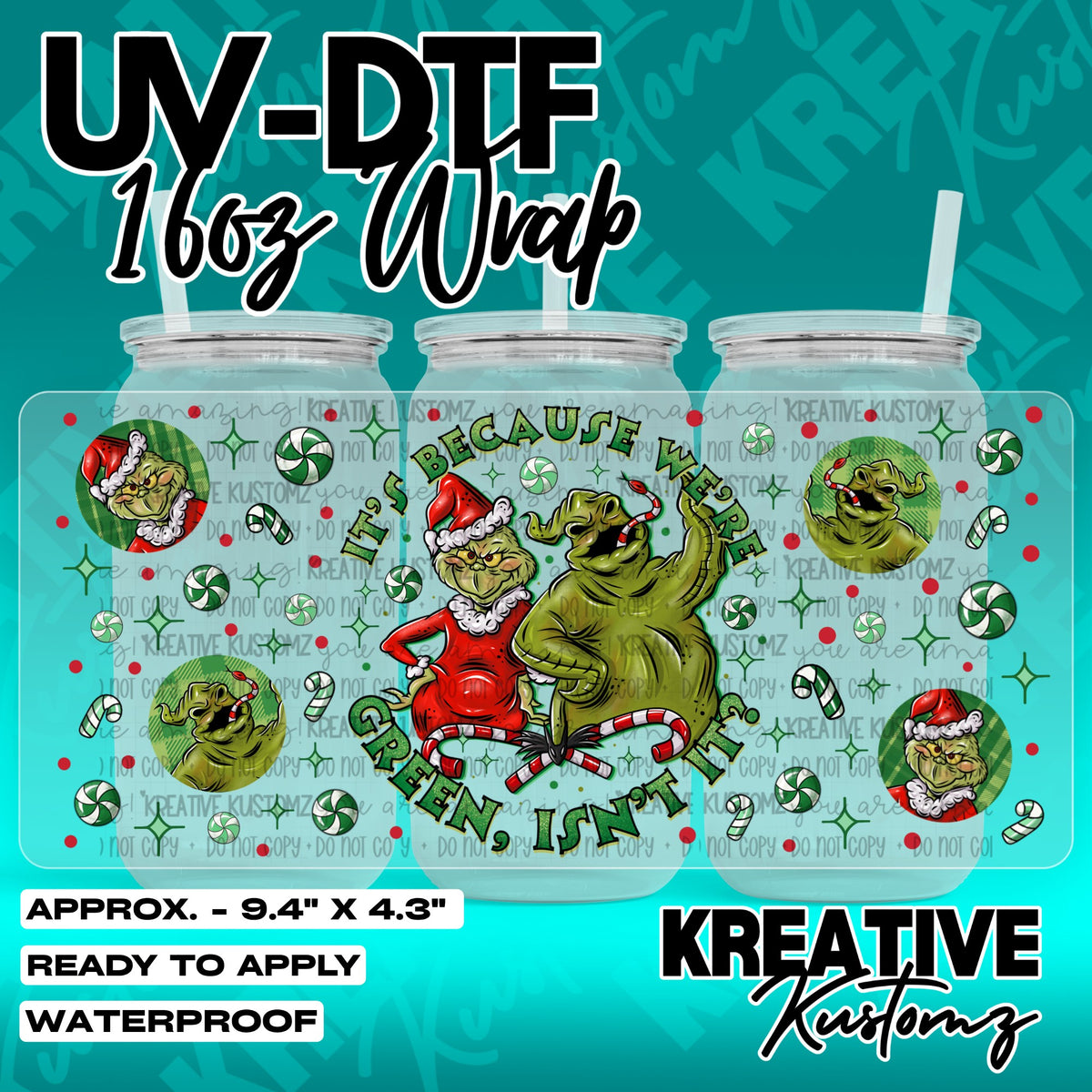 7506 | UV DTF Cup Wrap for 16oz Libbey Glass