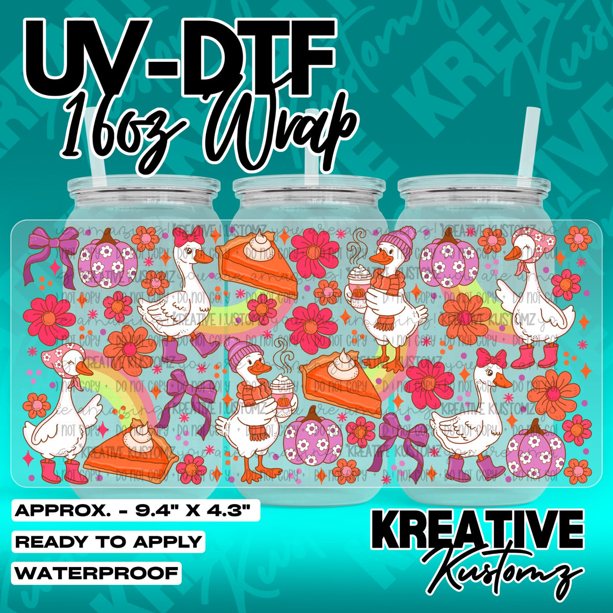7508 | UV DTF Cup Wrap for 16oz Libbey Glass