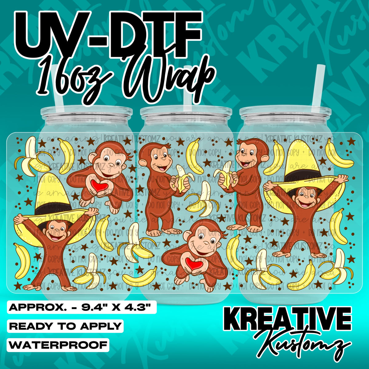 7516 | UV DTF Cup Wrap for 16oz Libbey Glass