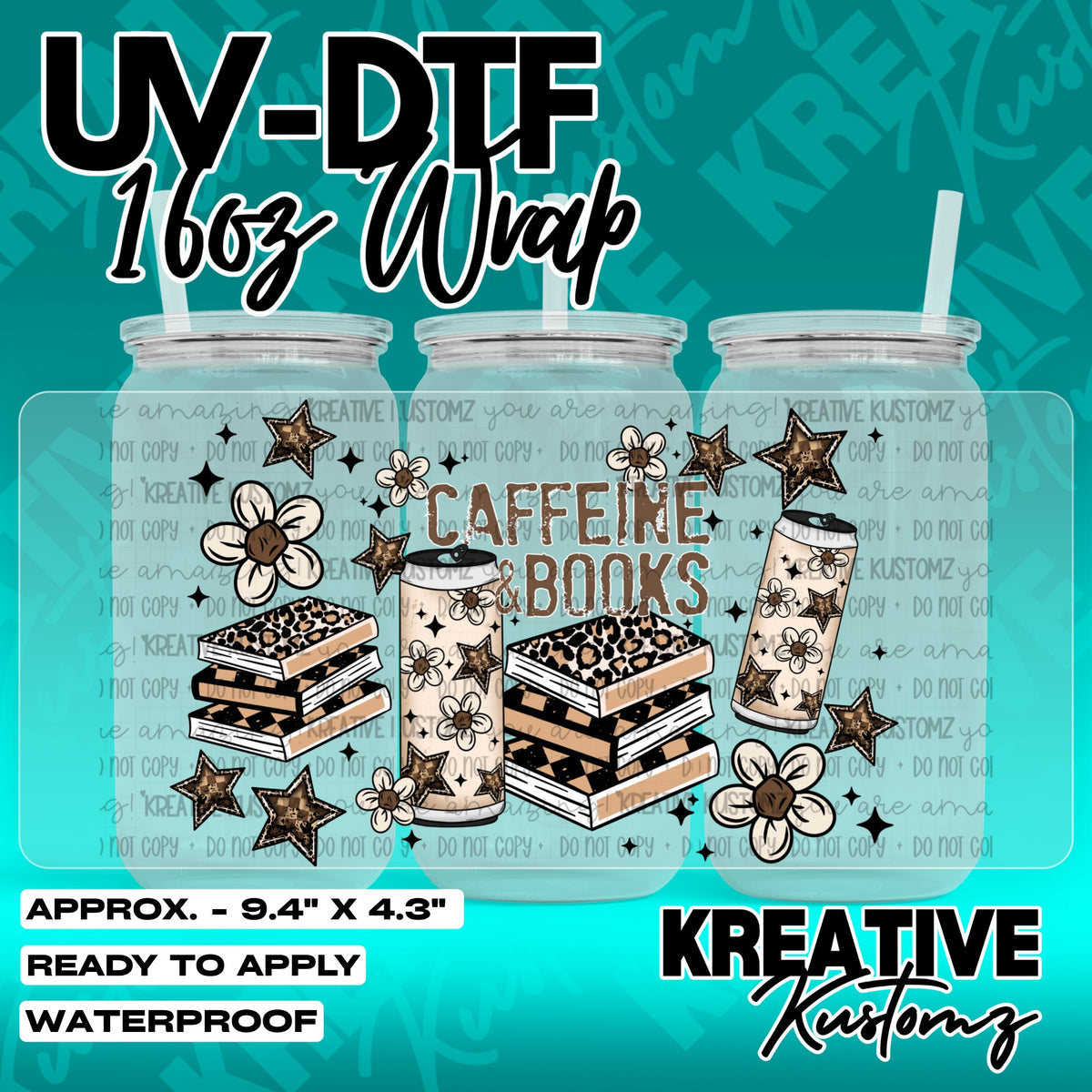 7523 | UV DTF Cup Wrap for 16oz Libbey Glass