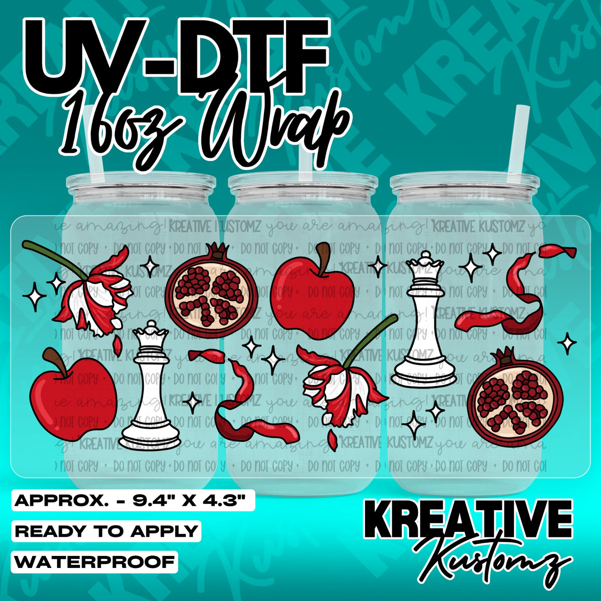 7526 | UV DTF Cup Wrap for 16oz Libbey Glass